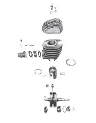 1 - Cylindre, piston, vilebrequin